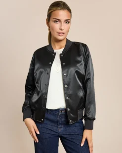 Wendejacke aus Veloursimitat und Satin