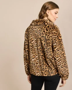 Wendejacke Leder/Pelzimitat