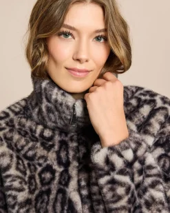 Wendejacke Leder/Pelzimitat