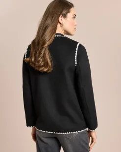 Wolljacke mit Zierstich